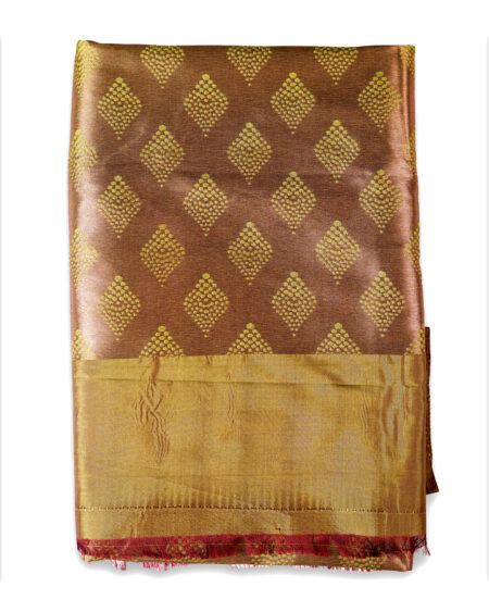 semi silk saree with running blouse