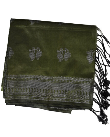 Semi silk saree with running blouse piece